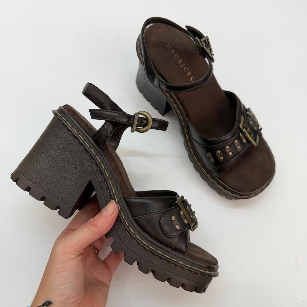 Vintage Y2K 2000s Maurices Heeled Platform Sandal 6.5